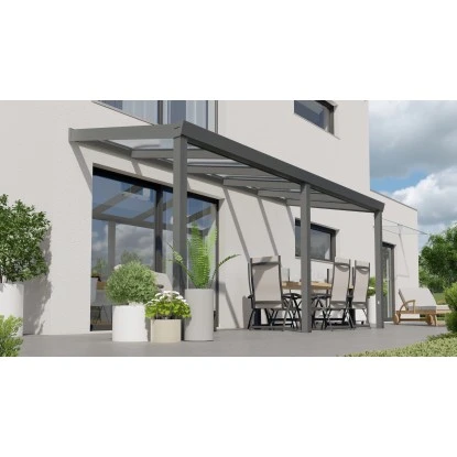 Terrassenüberdachung Professional 500 Cm X 300 Cm Anthrazit Struktur PC Klar 3 Terrassenüberdachung Professional 500 Cm X 300 Cm Anthrazit Struktur PC Klar – Bild 3