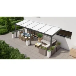 Terrassenüberdachung Professional 600 Cm X 300 Cm Anthrazit Struktur PC Opal