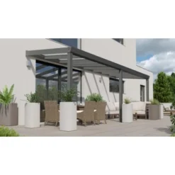 Terrassenüberdachung Professional 600 Cm X 350 Cm Anthrazit Struktur Glas -Vitavia Verkäufe 602147 11007300 3