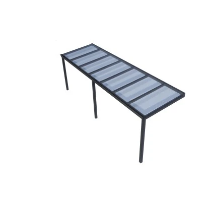 Terrassenüberdachung Professional 700 Cm X 200 Cm Anthrazit Struktur PC Klar 2 Terrassenüberdachung Professional 700 Cm X 200 Cm Anthrazit Struktur PC Klar – Bild 2