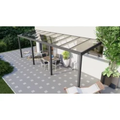 Terrassenüberdachung Professional 700 Cm X 250 Cm Anthrazit Struktur Glas -Vitavia Verkäufe 602159 11007300 3