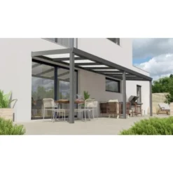 Terrassenüberdachung Professional 700 Cm X 300 Cm Anthrazit Struktur PC Opal -Vitavia Verkäufe 602164 11007300 3