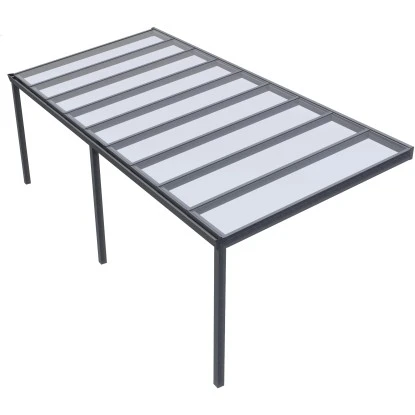 Terrassenüberdachung Professional 700 Cm X 350 Cm Anthrazit Struktur Glas 2 Terrassenüberdachung Professional 700 Cm X 350 Cm Anthrazit Struktur Glas – Bild 2