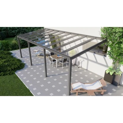 Terrassenüberdachung Professional 700 Cm X 350 Cm Anthrazit Struktur Glas 3 Terrassenüberdachung Professional 700 Cm X 350 Cm Anthrazit Struktur Glas – Bild 3