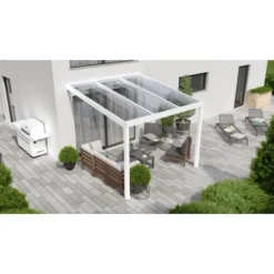 Terrassenüberdachung Professional 300 Cm X 300 Cm Weiß PC Klar