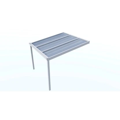 Terrassenüberdachung Professional 300 Cm X 300 Cm Weiß PC Klar 2 Terrassenüberdachung Professional 300 Cm X 300 Cm Weiß PC Klar – Bild 2
