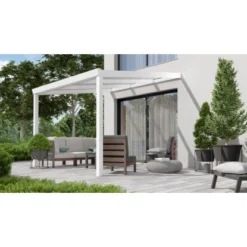 Terrassenüberdachung Professional 300 Cm X 300 Cm Weiß PC Klar 6 Terrassenüberdachung Professional 300 Cm X 300 Cm Weiß PC Klar -Vitavia Verkäufe 602191 11007300 3