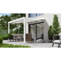 Terrassenüberdachung Professional 300 Cm X 300 Cm Weiß PC Opal -Vitavia Verkäufe 602193 11007300 3