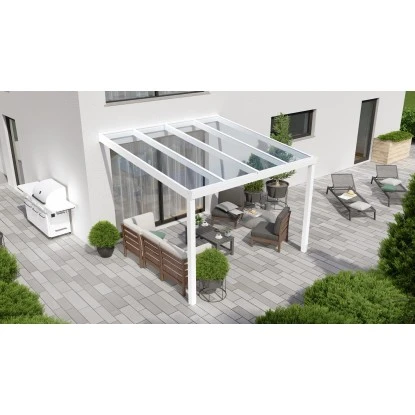 Terrassenüberdachung Professional 300 Cm X 350 Cm Weiß Glas 1 Terrassenüberdachung Professional 300 Cm X 350 Cm Weiß Glas