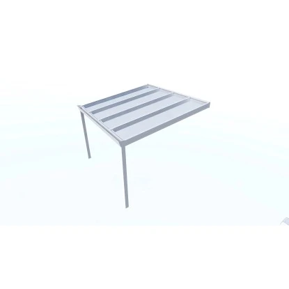 Terrassenüberdachung Professional 300 Cm X 350 Cm Weiß Glas 2 Terrassenüberdachung Professional 300 Cm X 350 Cm Weiß Glas – Bild 2
