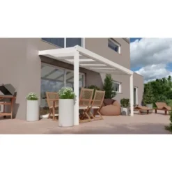 Terrassenüberdachung Professional 400 Cm X 200 Cm Weiß PC Opal -Vitavia Verkäufe 602204 11007300 3