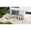 Terrassenüberdachung Professional 500 Cm X 250 Cm Grau Struktur Glas