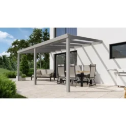Terrassenüberdachung Professional 500 Cm X 250 Cm Grau Struktur Glas -Vitavia Verkäufe 602205 11007300 3