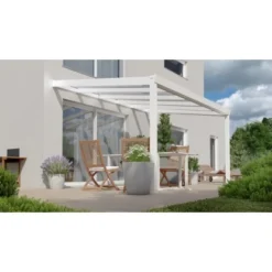 Terrassenüberdachung Professional 400 Cm X 350 Cm Weiß PC Klar -Vitavia Verkäufe 602233 11007300 3