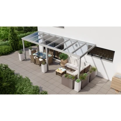 Terrassenüberdachung Professional 600 Cm X 200 Cm Grau Struktur Glas 1 Terrassenüberdachung Professional 600 Cm X 200 Cm Grau Struktur Glas