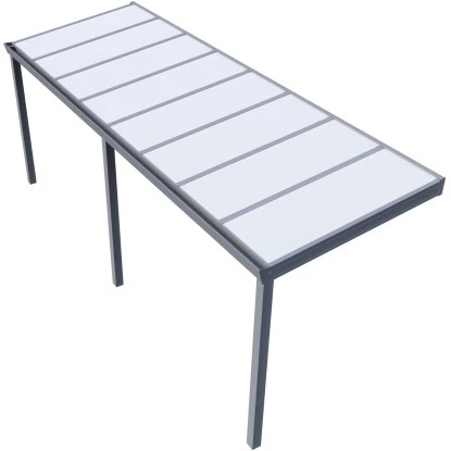 Terrassenüberdachung Professional 600 Cm X 200 Cm Grau Struktur Glas 2 Terrassenüberdachung Professional 600 Cm X 200 Cm Grau Struktur Glas – Bild 2