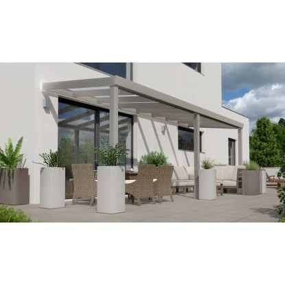 Terrassenüberdachung Professional 600 Cm X 200 Cm Grau Struktur Glas 3 Terrassenüberdachung Professional 600 Cm X 200 Cm Grau Struktur Glas – Bild 3