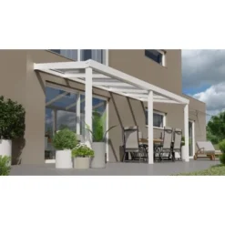 Terrassenüberdachung Professional 500 Cm X 200 Cm Weiß PC Klar -Vitavia Verkäufe 602251 11007300 3