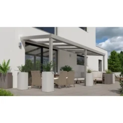 Terrassenüberdachung Professional 600 Cm X 200 Cm Grau Struktur PC Opal -Vitavia Verkäufe 602253 11007300 3