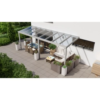 Terrassenüberdachung Professional 600 Cm X 250 Cm Grau Struktur Glas 1 Terrassenüberdachung Professional 600 Cm X 250 Cm Grau Struktur Glas