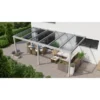 Terrassenüberdachung Professional 600 Cm X 250 Cm Grau Struktur PC Klar