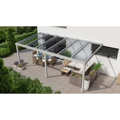 Terrassenüberdachung Professional 600 Cm X 250 Cm Grau Struktur PC Klar 1 Terrassenüberdachung Professional 600 Cm X 250 Cm Grau Struktur PC Klar