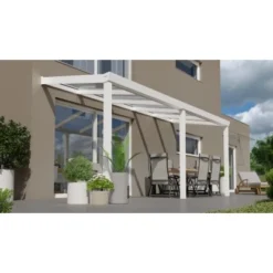 Terrassenüberdachung Professional 500 Cm X 250 Cm Weiß PC Klar -Vitavia Verkäufe 602271 11007300 3