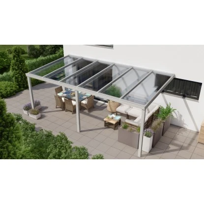 Terrassenüberdachung Professional 600 Cm X 350 Cm Grau Struktur PC Klar 1 Terrassenüberdachung Professional 600 Cm X 350 Cm Grau Struktur PC Klar