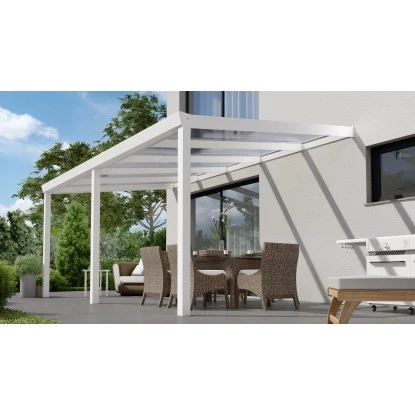 Terrassenüberdachung Professional 500 Cm X 350 Cm Weiß PC Klar 3 Terrassenüberdachung Professional 500 Cm X 350 Cm Weiß PC Klar – Bild 3