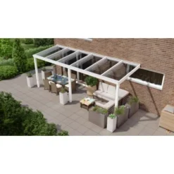 Terrassenüberdachung Professional 600 Cm X 200 Cm Weiß PC Klar