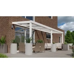 Terrassenüberdachung Professional 600 Cm X 200 Cm Weiß PC Klar 6 Terrassenüberdachung Professional 600 Cm X 200 Cm Weiß PC Klar -Vitavia Verkäufe 602305 11007300 3