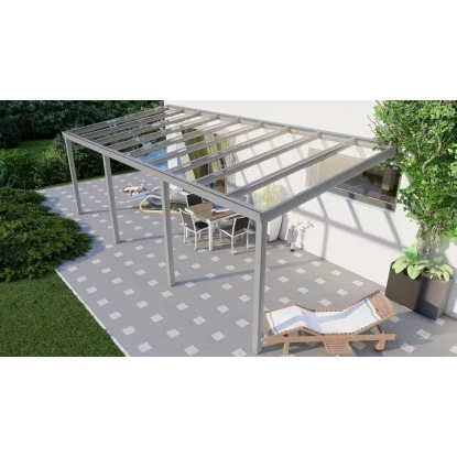 Terrassenüberdachung Professional 700 Cm X 300 Cm Grau Struktur Glas 3 Terrassenüberdachung Professional 700 Cm X 300 Cm Grau Struktur Glas – Bild 3
