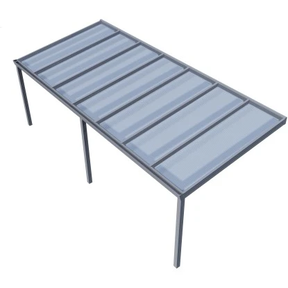 Terrassenüberdachung Professional 700 Cm X 300 Cm Grau Struktur PC Klar 2 Terrassenüberdachung Professional 700 Cm X 300 Cm Grau Struktur PC Klar – Bild 2