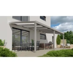 Terrassenüberdachung Professional 700 Cm X 300 Cm Grau Struktur PC Opal -Vitavia Verkäufe 602350 11007300 3