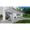 Terrassenüberdachung Professional 700 Cm X 350 Cm Grau Struktur Glas
