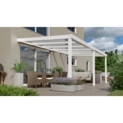 Terrassenüberdachung Professional 600 Cm X 350 Cm Weiß PC Klar -Vitavia Verkäufe 602357 11007300 3