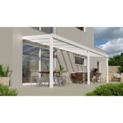Terrassenüberdachung Professional 700 Cm X 200 Cm Weiß Glas -Vitavia Verkäufe 602368 11007300 3