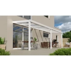 Terrassenüberdachung Professional 700 Cm X 200 Cm Weiß PC Klar -Vitavia Verkäufe 602373 11007300 3