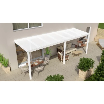 Terrassenüberdachung Professional 700 Cm X 250 Cm Weiß PC Opal 1 Terrassenüberdachung Professional 700 Cm X 250 Cm Weiß PC Opal