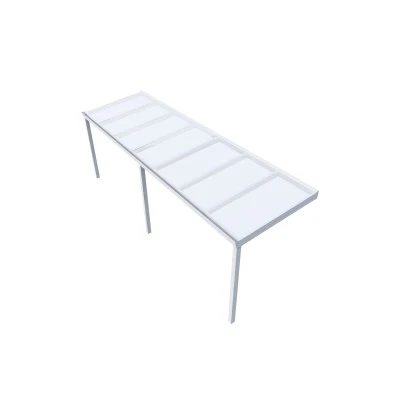 Terrassenüberdachung Professional 700 Cm X 250 Cm Weiß PC Opal 2 Terrassenüberdachung Professional 700 Cm X 250 Cm Weiß PC Opal – Bild 2