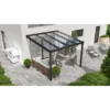 Terrassenüberdachung Professional 300 Cm X 300 Cm Schwarz Struktur Glas