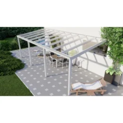 Terrassenüberdachung Professional 700 Cm X 350 Cm Weiß Glas -Vitavia Verkäufe 6025613 11007300 3