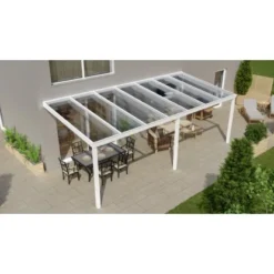 Terrassenüberdachung Professional 700 Cm X 350 Cm Weiß PC Klar -Vitavia Verkäufe 602566 11007300 3
