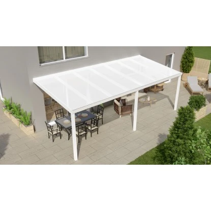 Terrassenüberdachung Professional 700 Cm X 350 Cm Weiß PC Opal 1 Terrassenüberdachung Professional 700 Cm X 350 Cm Weiß PC Opal