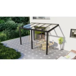Terrassenüberdachung Professional 400 Cm X 200 Cm Schwarz Struktur Glas 6 Terrassenüberdachung Professional 400 Cm X 200 Cm Schwarz Struktur Glas -Vitavia Verkäufe 602676 11007300 3