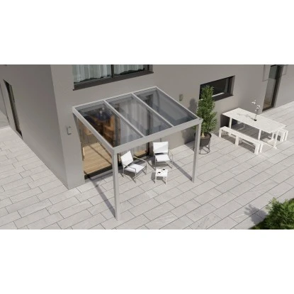 Terrassenüberdachung Professional 300 Cm X 200 Cm Grau Struktur PC Klar 1 Terrassenüberdachung Professional 300 Cm X 200 Cm Grau Struktur PC Klar