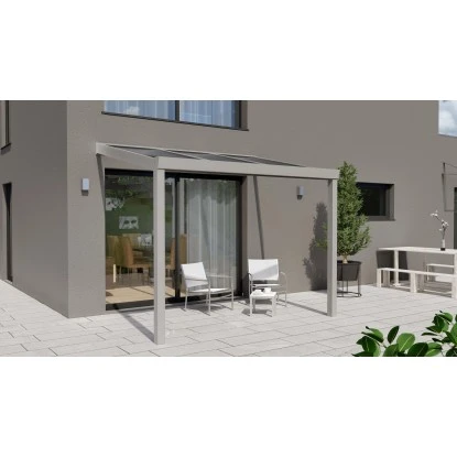Terrassenüberdachung Professional 300 Cm X 200 Cm Grau Struktur PC Klar 3 Terrassenüberdachung Professional 300 Cm X 200 Cm Grau Struktur PC Klar – Bild 3