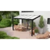 Terrassenüberdachung Professional 400 Cm X 200 Cm Schwarz Struktur PC Opal