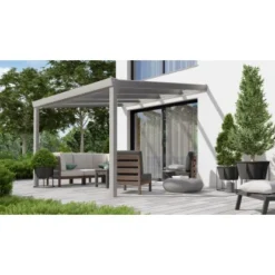 Terrassenüberdachung Professional 300 Cm X 300 Cm Grau Struktur Glas 6 Terrassenüberdachung Professional 300 Cm X 300 Cm Grau Struktur Glas -Vitavia Verkäufe 602802 11007300 3