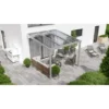 Terrassenüberdachung Professional 300 Cm X 350 Cm Grau Struktur PC Klar